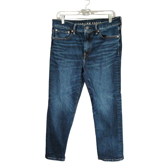 American Eagle Jeans Mens 31x30 Blue Relaxed Straight Flex - Picture 1 of 10